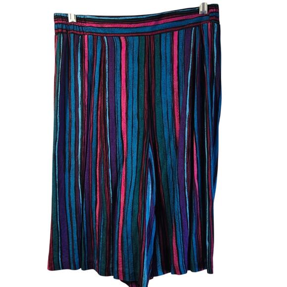 Koret Multicolor Striped Culottes, Size XL – Vibrant Wide-Leg Comfort [0122] - Picture 1 of 8